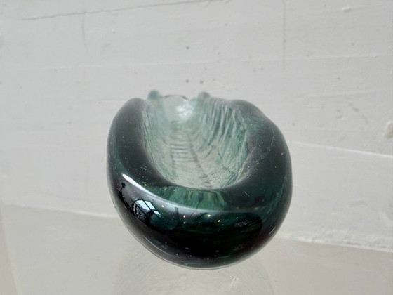 Image 1 of Oblong bowl made of mouth-blown glass, 1970s