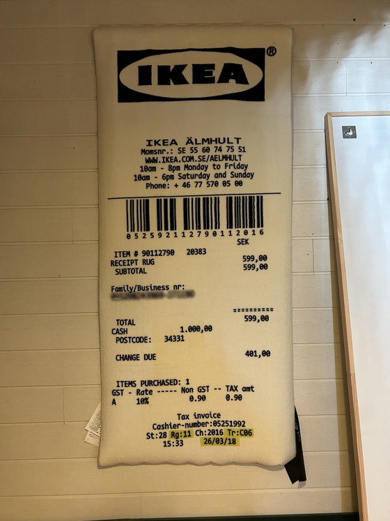 Tappeto IKEA x Virgil Abloh MARKERAD "Receipt". – Tappeti, Textile (photo 7 of 8)