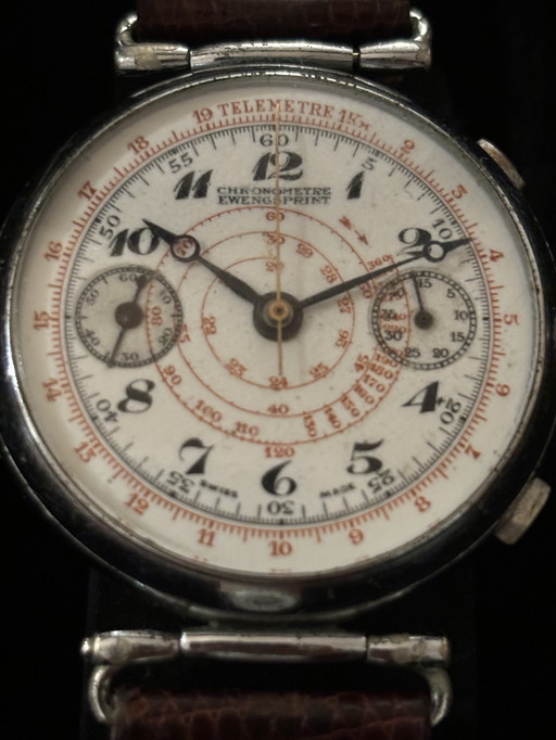 Ewingsprint war watch 1930s chronograph 