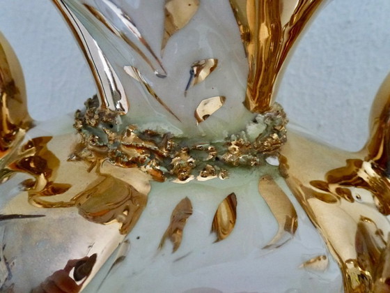Image 1 of Pair of Vintage Capodimonte Vases – Italy – 33cm – Very Good Condition!