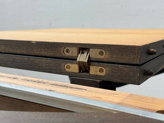 Image 1 of Mesa redonda de mediados de siglo de Girsberger en acabado oscuro, década de 1980