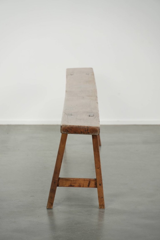 Image 1 of Banco de recibidor/banco para la mesa del comedor de brocante francés atemporal con una gran apariencia.