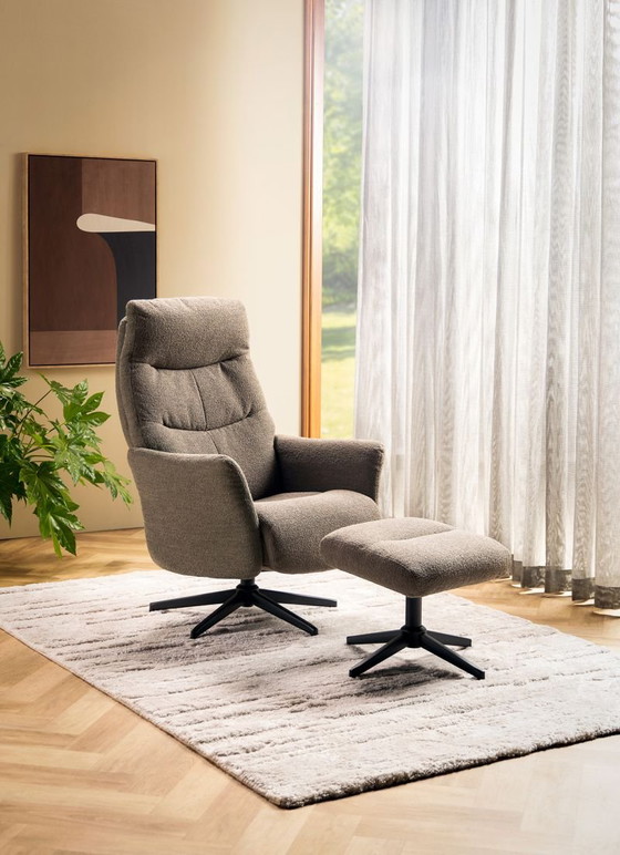 Image 1 of Feelings Barna relaxfauteuil met poef