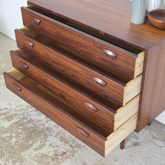 Kai Kristiansen vintage 60s Danish Rosewood Chest of drawers, FM Møbler, Brown (photo 11 of 20)