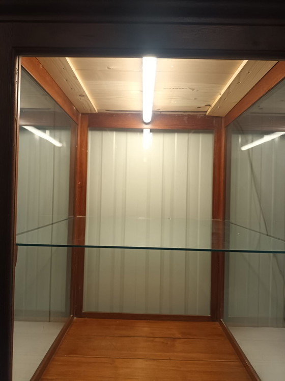 Antieke toonbankvitrine, Vitrinekasten, Hout, Glas, Bruin (foto 9 van 13)