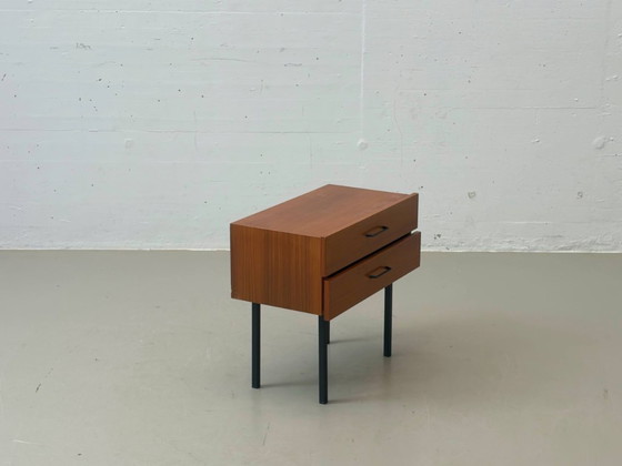 Image 1 of Mid-century bedside table with two drawers, 1950s