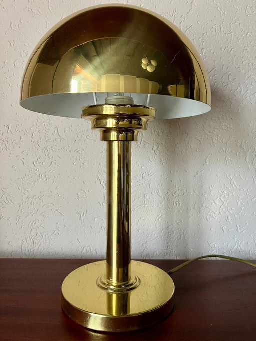 Bauhaus/Art Decó Lampe en laiton de WSB années 1970, Lampes champignons en laiton vintage