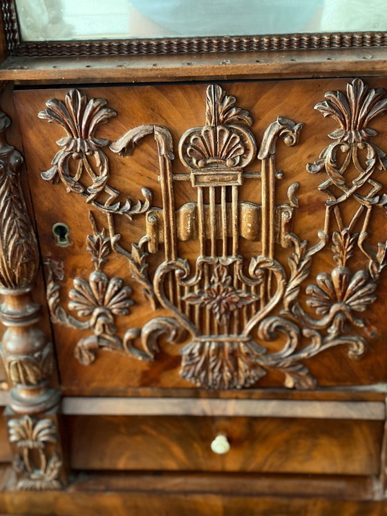 Antique Biedermaier secretary/cabinet ca. 1890 – Wood (photo 11 of 13)