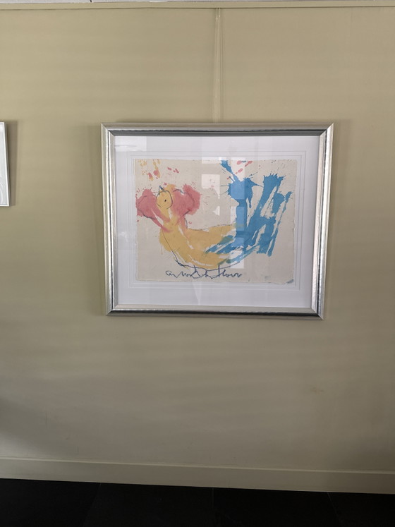 Image 1 of Anton Heyboer schilderij. Befaamde kip.