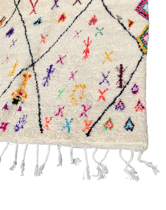 Image 1 of Tappeto berbero annodato a mano – 290 x 190 cm – Lana Atlas – Motivo colorato unico