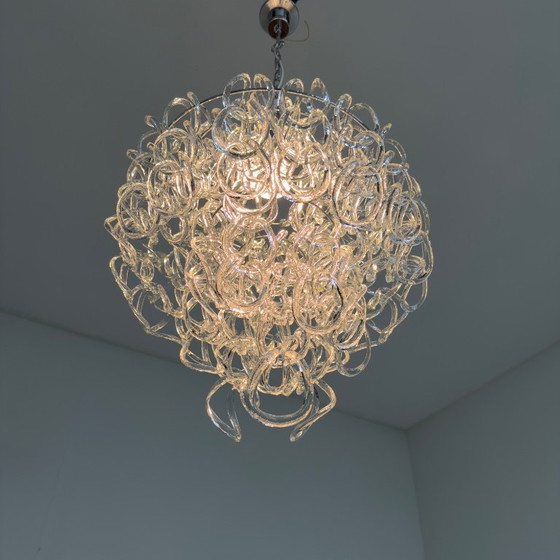 Image 1 of Vistosi “Giogali” hanglamp – Angelo Mangiarotti – Murano, Italië, 1967