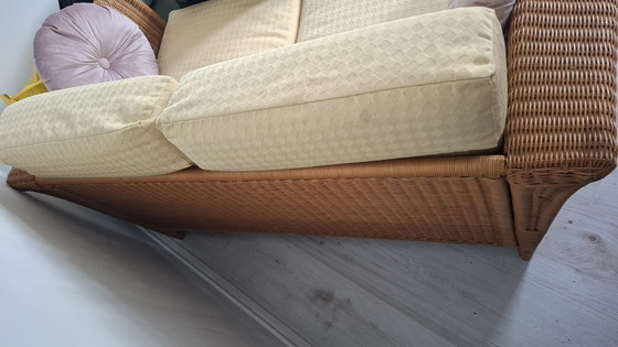 Image 1 of Vintage Rattan Double Sofa 1980s