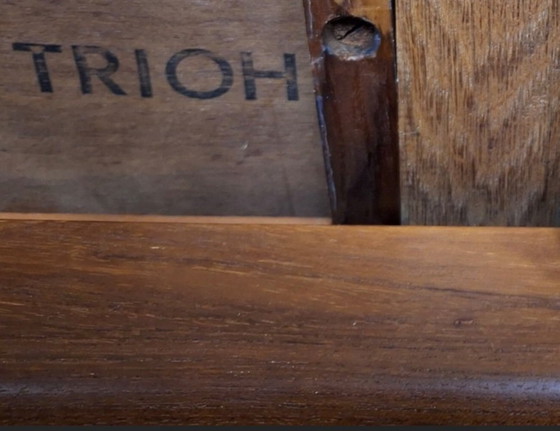 Image 1 of Metamorfische eet-/salontafel van teakhout, ontworpen door Kai Kristiansen, Denemarken, jaren 60.