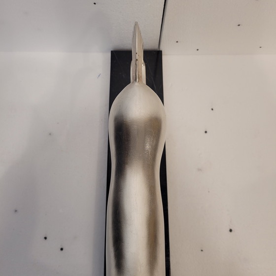 Image 1 of “Caballo”, Metal Plateado y Mármol, Boris Lovet-Lorski, Estilo Art Déco, 70’s - Estados Unidos