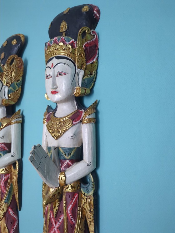 Image 1 of 2 Wooden Balinese dolls