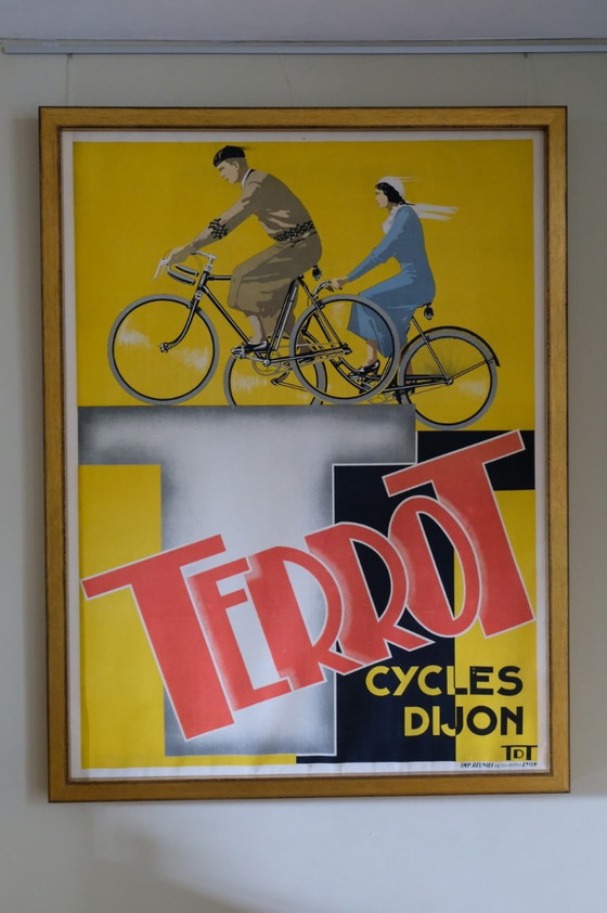 Spectacular and rare 1933 Terrot Cycles Dijon Vintage Poster – Lithographs & prints, Wood (photo 8 of 21)