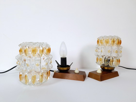 Image 1 of Paire de lampes de table vintage, lampes de chevet lampes de bureau 70's