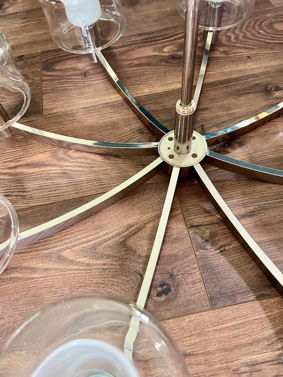 Image 1 of Araña Sputnik de la Era Espacial de los años 70 de diseño moderno con 8 brazos, atribuida a Emperor Idell, en perfecto estado