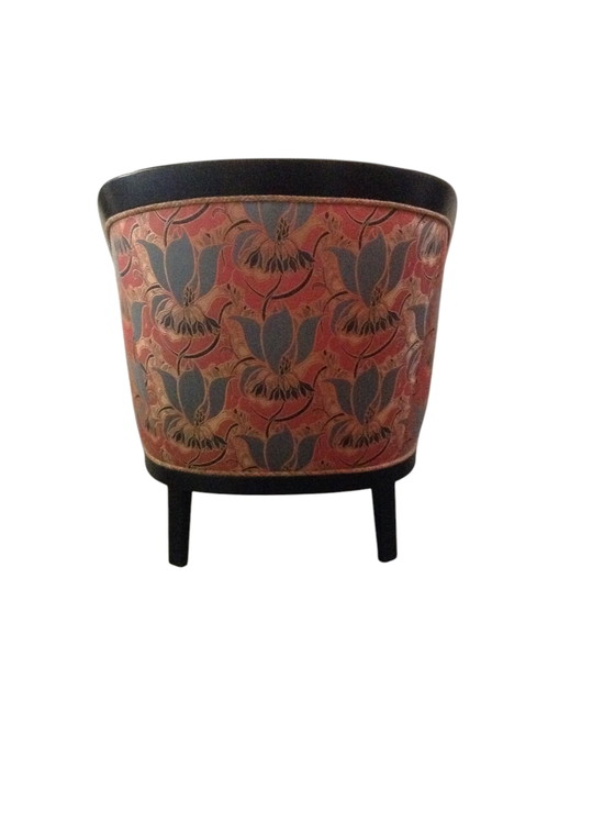 Image 1 of Ode aan Art Deco Fauteuil voorzien van originele stoffen van Backhausen naar oorspronkelijke ontwerpen 