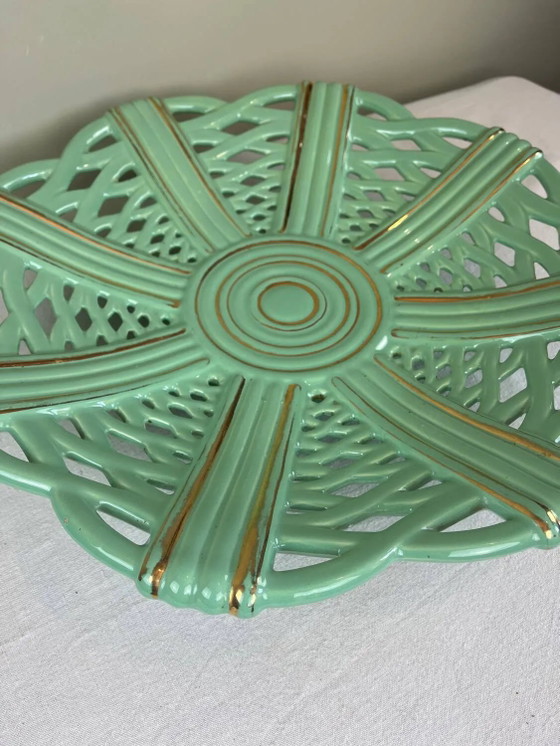 Important mid-century openwork ceramic bowl – Crockery, Porcelain, Art Deco (photo 4 of 8)