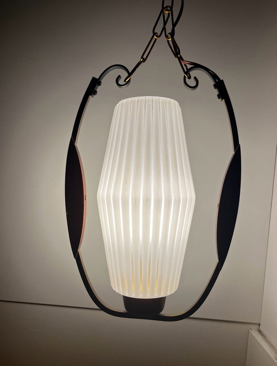 Vintage Scandinavische hanglamp – Scandinavisch design, Hanglampen, Messing (photo 2 of 5)
