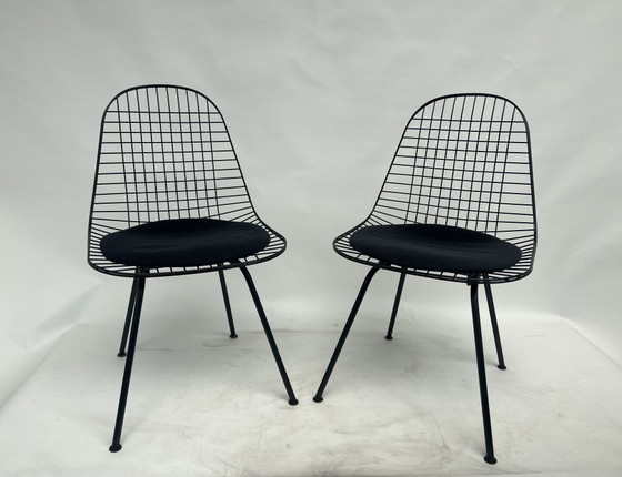 Image 1 of Two Vitra Eames Wire Chair DKX-5 chairs set