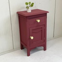 Mesilla de noche Brocante French Antique Restyle Bordeaux