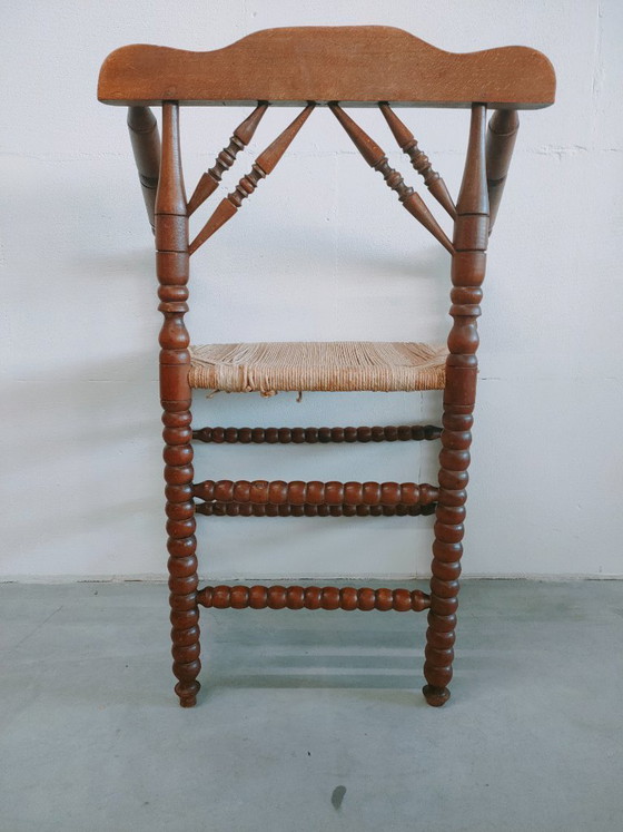 Image 1 of Antieke bobbinchair met 'papercord' zitting