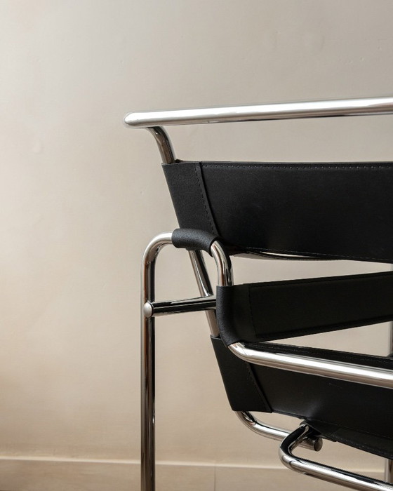 Wassily B3 Sessel von Marcel Breuer für Knoll International, 1970er, 2er-Set – Chrome, Leather (photo 9 of 23)