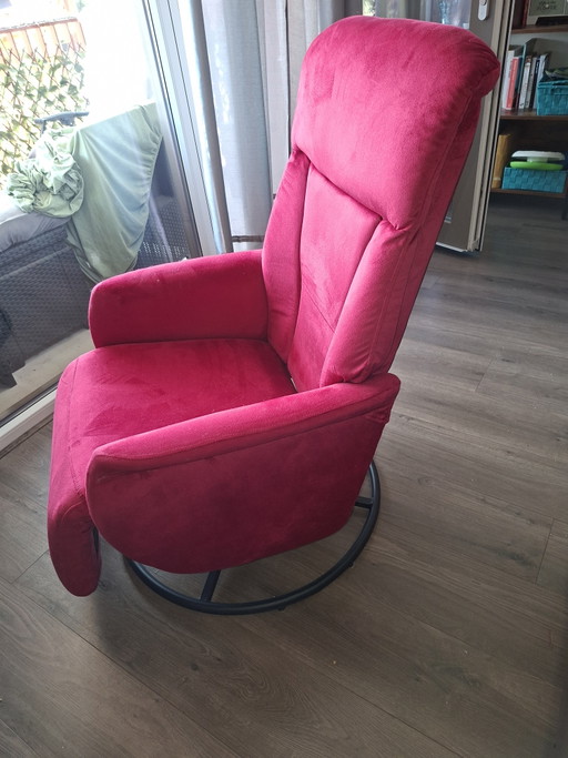 Poltrona relax Vidaxl, colore rosso vino