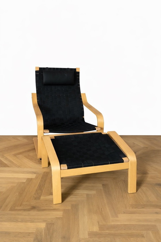 Image 1 of Noboru Nakamura, Limited Alvar Aalto tribute, fauteuil met voetensteun "Poäng", IKEA, 1999