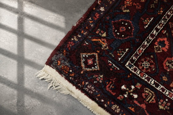 Vintage handgeweven Midden-Oosterse Oosterse Hamadan tapijt, jaren 60 – Decoratieve objecten, Wool (photo 11 of 12)