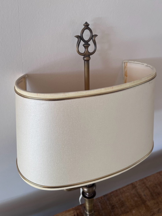 Splendida applique bouillotte doppia in ottone vintage, Crema (foto 7 di 8)