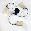 Plafonnier Vintage • La Spirale • Laiton & Verre • France • Années 1950