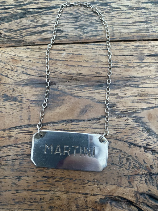 2 silver-plated labels/tags for carafe