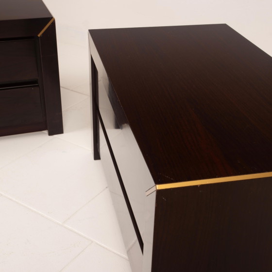Paire de tables de nuit en palissandre d'Afrique et laiton pour Fratelli Turri – Gorgoni, Wood (photo 5 of 19)