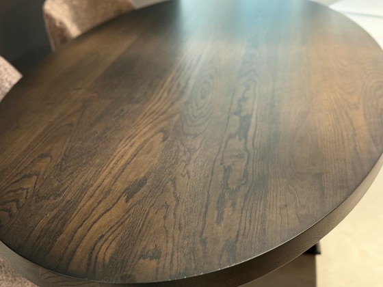 Cross, QLIV, Eetkamerstoelen, Metaal, Hout, Bruin (foto 2 van 4)