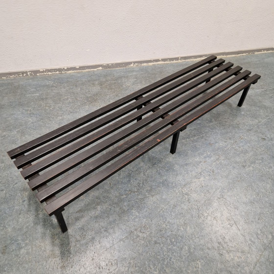 Image 1 of Panca vintage a doghe in legno di teak, anni '60-'70