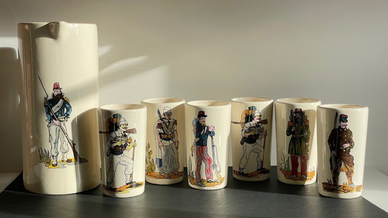 Image 1 of Set da aranciata vintage in ceramica