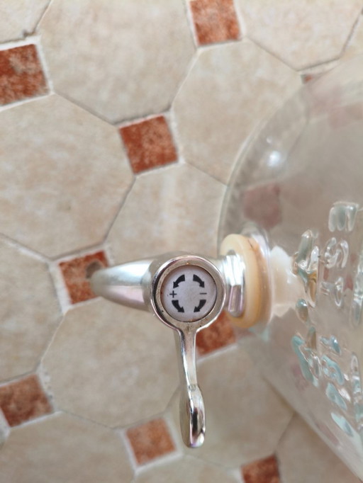 Distributore di bevande in vetro vintage XL da 10 litri