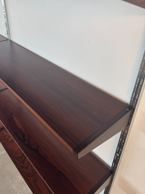 Image 1 of Kai Kristiansen palissander wandsysteem van Feldballes Møbelfabrik – Deense modulaire elegantie