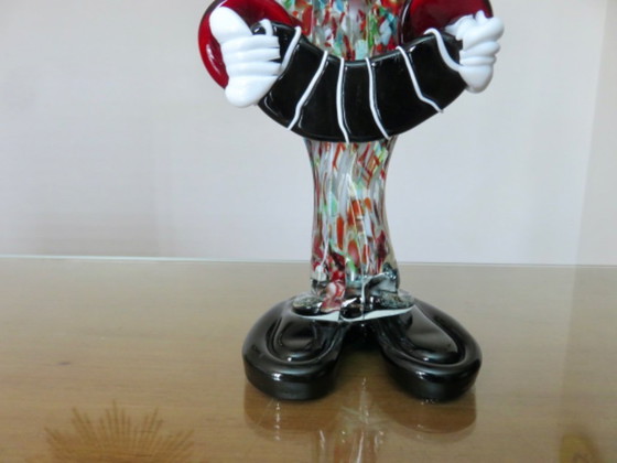 Image 1 of Très grand clown sculpture en verre de Murano 37 cm années 70