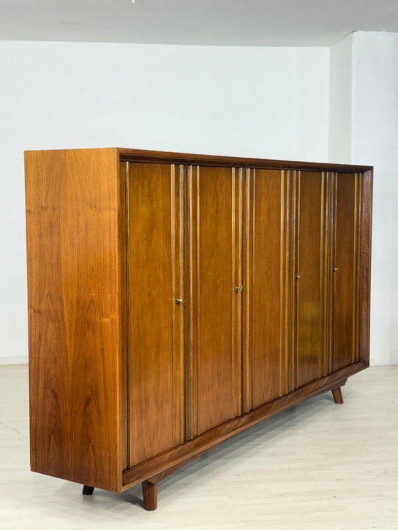 Image 1 of Prachtige vintage kast met vakken / archiefkast / dressoir / kantoorkast / kledingkast in mid-century modern stijl