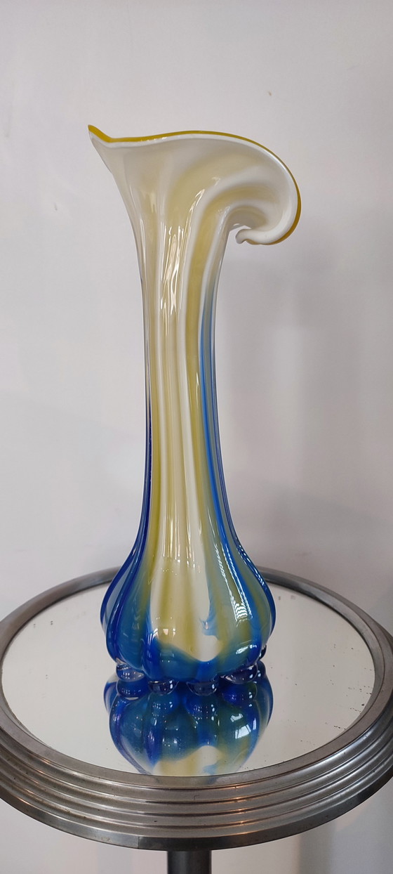 Image 1 of Vaso in vetro soffiato di Murano Calla Lily anni '60-'70