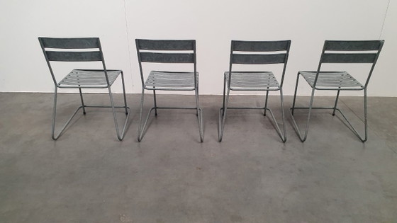Vintage Stackable Designer Garden Chairs Galvanized Garden Chair – Dining chairs, Metal (photo 2 of 13)
