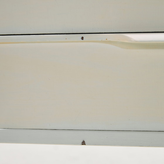 Image 1 of Mk9920 Table de nuit peinte en blanc avec trois tiroirs