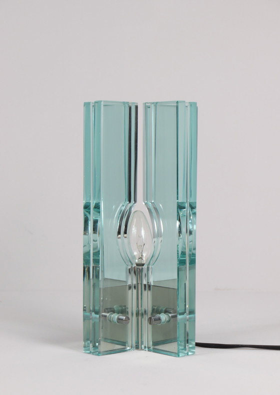 Image 1 of Set of 2 table lamps/glass objects by Giorgio Reggiori for Gallotti & Radice, 1960s, Italy