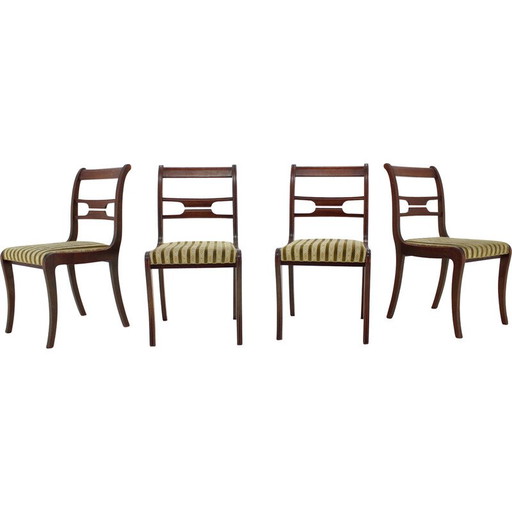 Set of 4 vintage Art Deco dining chairs, 1940s
