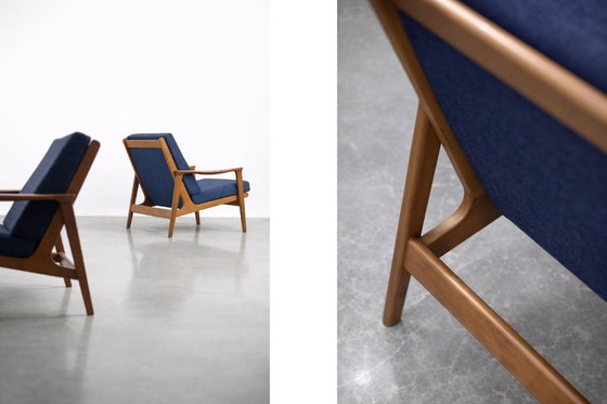 Image 1 of Vintage mid-century Australische moderne teakhouten bank en fauteuils van Parker Furniture, jaren 1950, set van 3