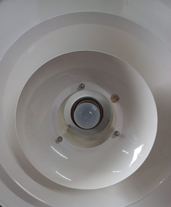 Image 1 of Lampada da soffitto vintage scandinava in metallo, a forma di ciotola o ad anello, anni '70/'80.